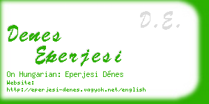 denes eperjesi business card
